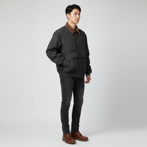 Work Bomber Jacket_Charcoal