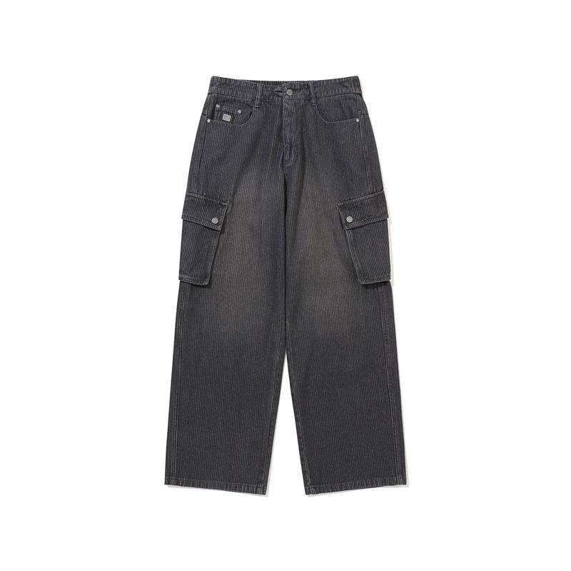 [公式] RGB デニム ワイド ストレート パンツ BLACK