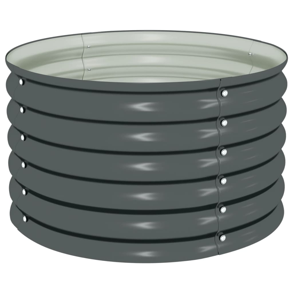 ガーデンレイズドプランター 80x80x44cm 亜鉛メッキ鋼製 グレー