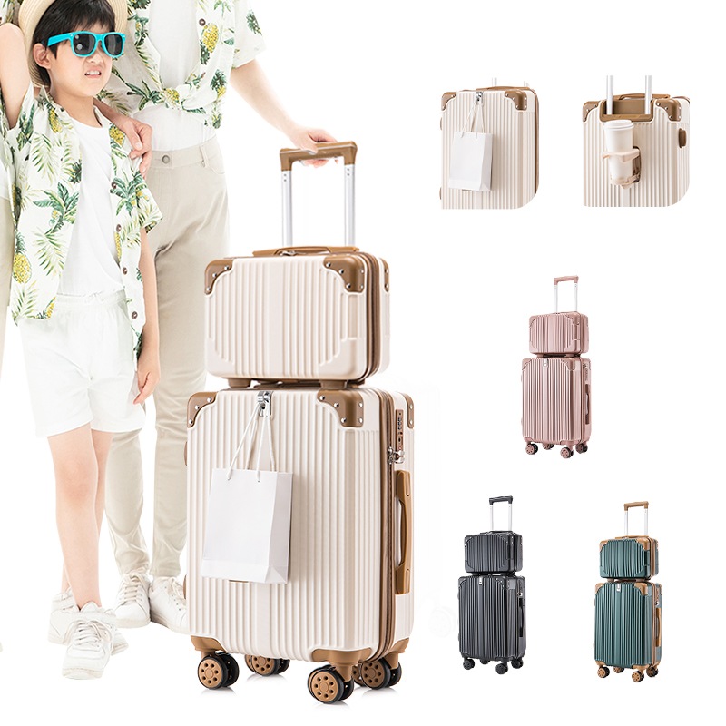 キャリーケース 機内持ち込みSサイズ かわいい 親子セット 化粧バック スーツケース 軽量 Mサイズ キャリーバッグ 安い おしゃれ レディース 可愛い つなぐ カップホルダー機能 大容量 丈夫静