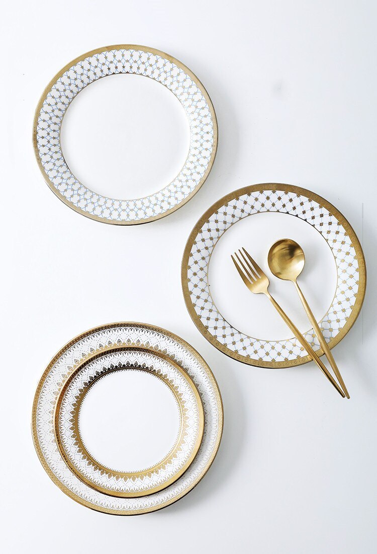 ライトラグジュアリー セラミック プレート ディナープレート 家庭用 ステーキプレート