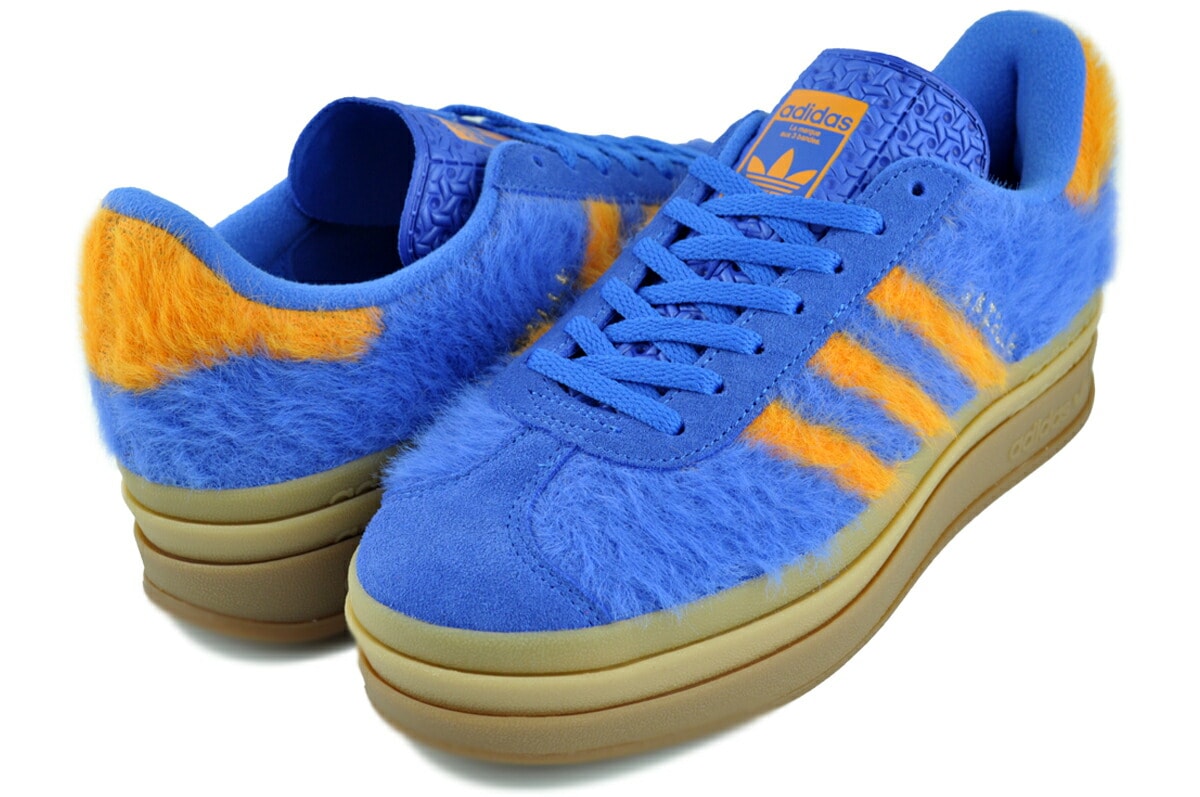 ガゼル ボールド ウィメンズ ブルー オレンジ ゴールドメタリック js3906