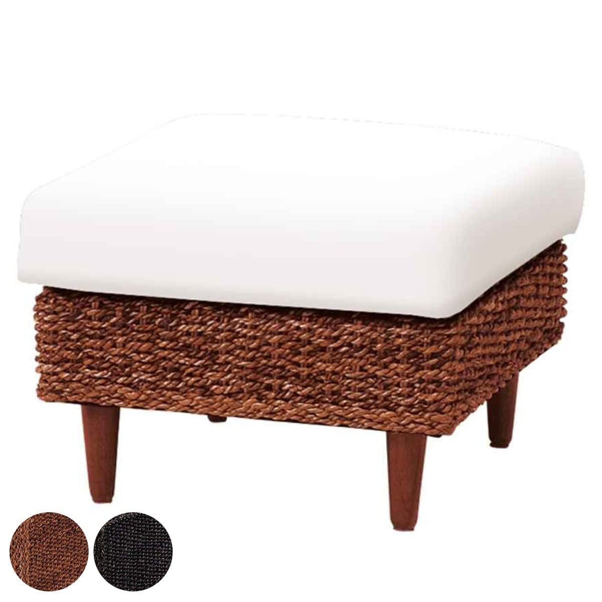 オットマン 座面高38cm カバー別 アバカ素材 スツール グランツ ソファー ソファスツール アバカ マニラ麻 アジアンテイスト インテリア おしゃれ 天然素材 屋内
