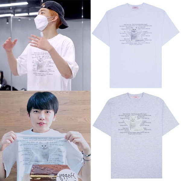 【NCT ジェミン着用】 正規品 Angel Cat T-Shirt Tシャツ 半袖 ロゴ プリント ストリート シンプル オーバーフィット  レディース メンズ 人気 韓国ファッション