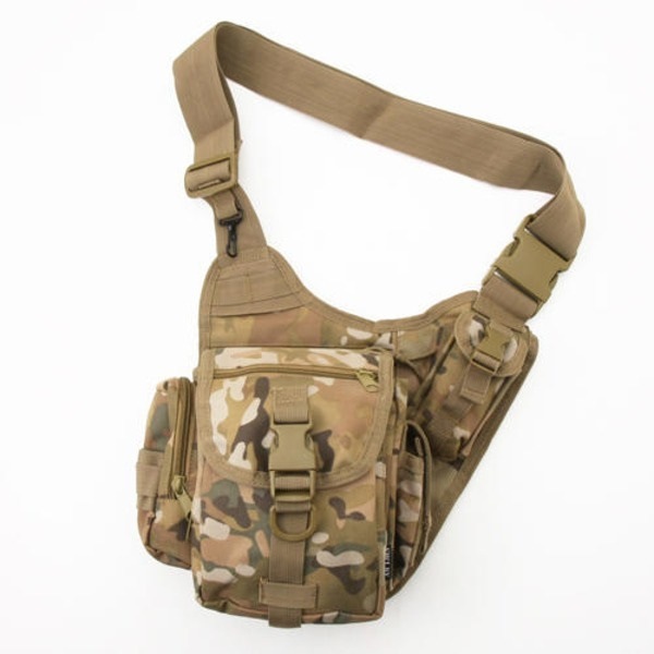 8ポケット防水ショルダーボディーバッグ B S055YN マルチ カモ 5,193円