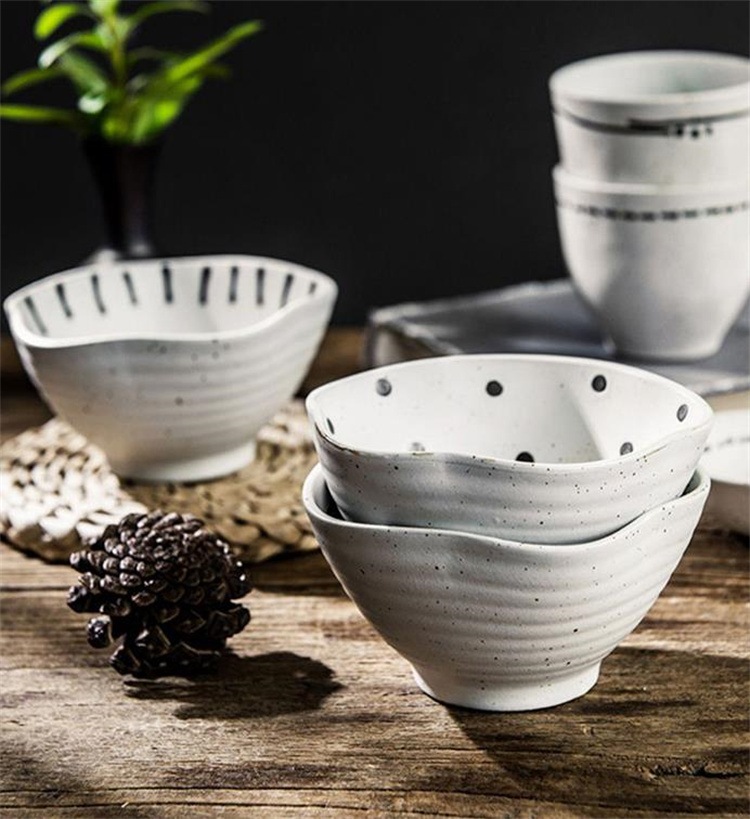 早い者勝ち セラミック ボウル 食器 レトロ 個性 手描き クリエイティブ プレート 皿 家庭