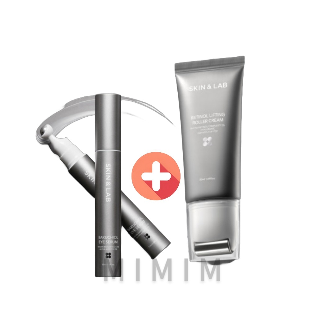 バクチオール アイ セラム 15ml+レチノール リフティング ローラー クリーム 50ml