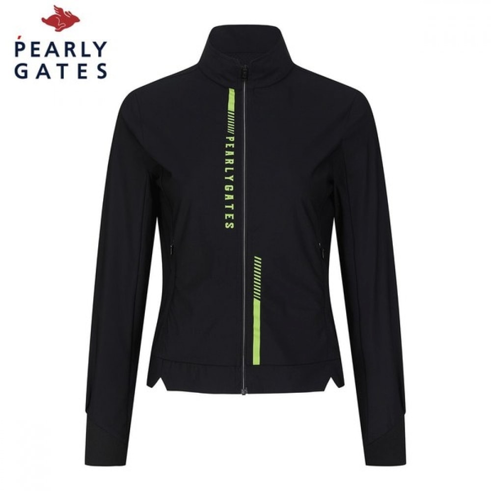 (Paris Gates) 女性用穴あきミックスカラーロゴジップアップジャンパー