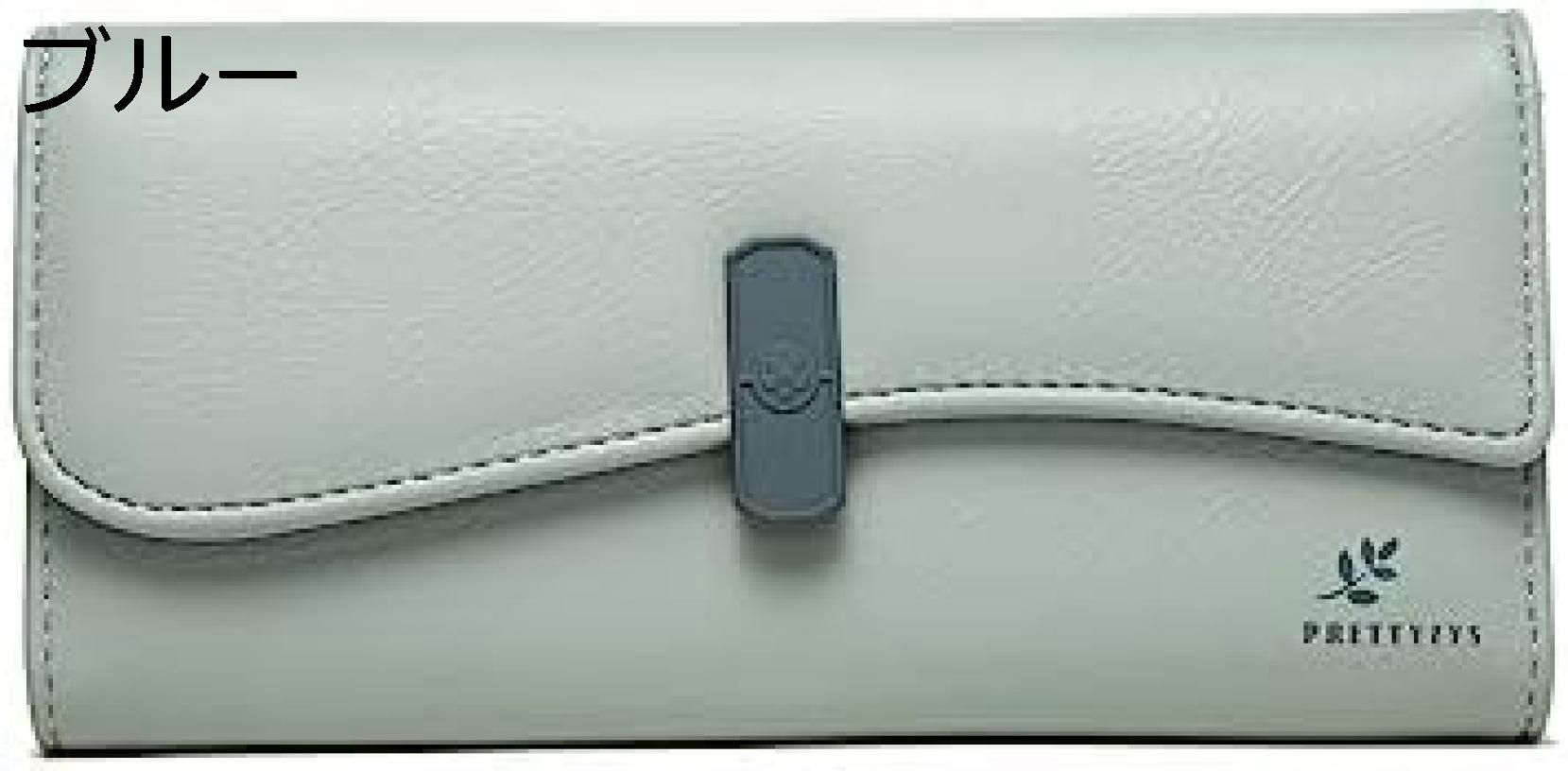 【20%OFFクーポン】レディース 長財布 三つ折り 大きい 英字柄 花柄 葉 ファスナー ボタン 財布 お手頃 大容量 多機能 使いやすい おしゃれ 小銭入れ シンプル ブルー 母の日 カード入れ