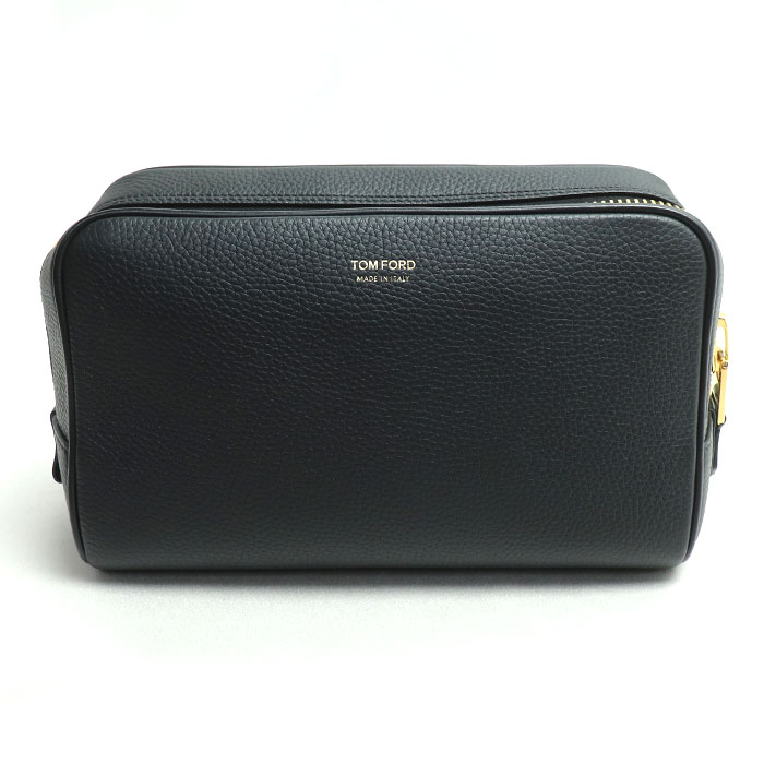 TOM FORD トムフォード シングルジップ ドップキット セカンドバッグ ブラック メンズ 中古 美品