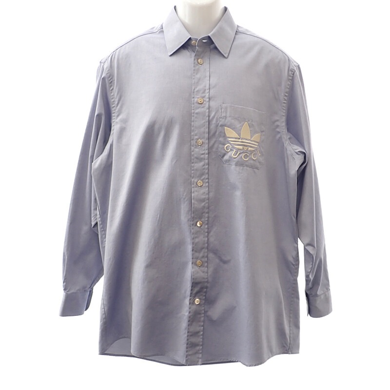 フィラフィルシャツ アディダスコラボ 2023SS 44 691521 長袖シャツ コットン ブルー メンズ【中古】【Aランク】