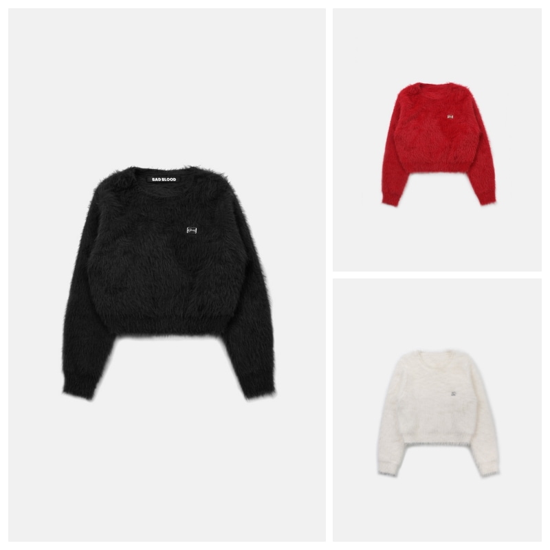 【BADBLOOD】 BS MOHAIR CREWNECK SWEATER : 3COLORS