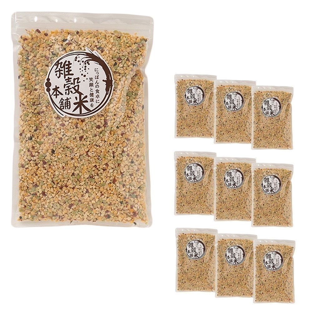 雑穀 雑穀米 国産 ひきわり豆４種ブレンド 4.5kg(450g×10袋) [大豆/黒大豆/青大豆/小豆] 無添加 無着色 ダイエット食品 置き換えダイエット