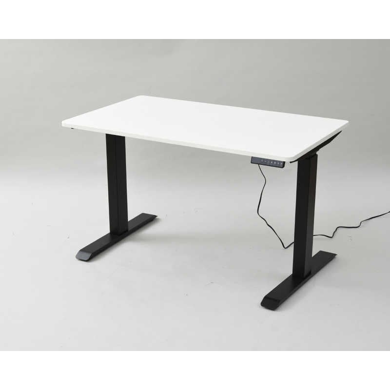 ヤマゼン　電動昇降デスク W1200xD700xH710～1170mm　ELD-FS-MBK/T1200-WH