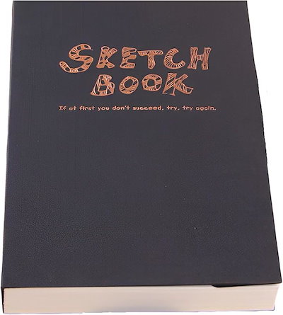 他サイト： スケッチブック 紙質 おしゃれ かわいい アート 120枚 絵画 デッサン 持ち運び(ブラック, A5)の商品画像