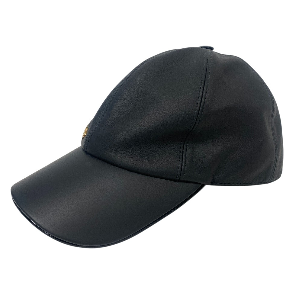 M77306 クルーザー レザー キャップ ブラック ユニセックス ブランド