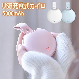 ハンドウォーマー 充電式カイロ かわいい 充電器 充電 5000mAh エコカイロ ギフト 冷え性対策 寒さ対策 2役