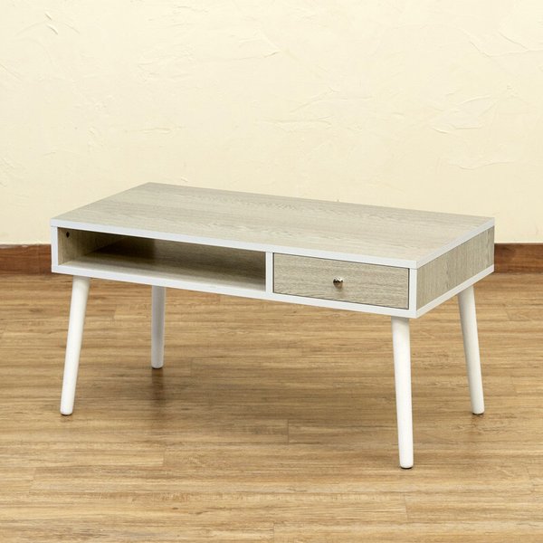 本物品質の ローテーブル 幅80 ホワイト センターテーブル テーブル A4サイズ対応 机 両側引出し テーブル
