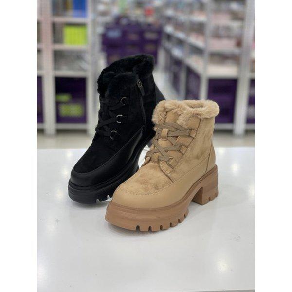 軽量クッション起毛チャンキー女性用ブーツ LCWA74U54C_GN