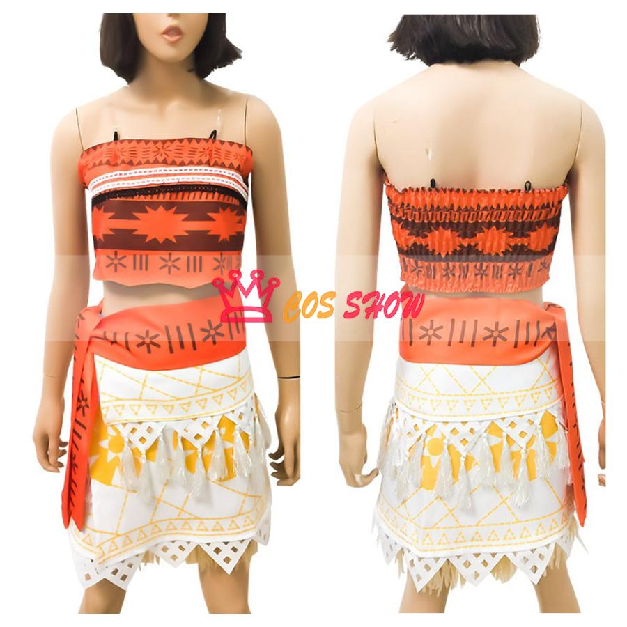 2025新品販売 モアナと伝説海 モアナ・ワイアリキ コスプレ衣装 大人用 子供用 ネックレス付き 仮装 イベント クリスマス ハロウィン ステージ 文化祭 お祭り 5,571円