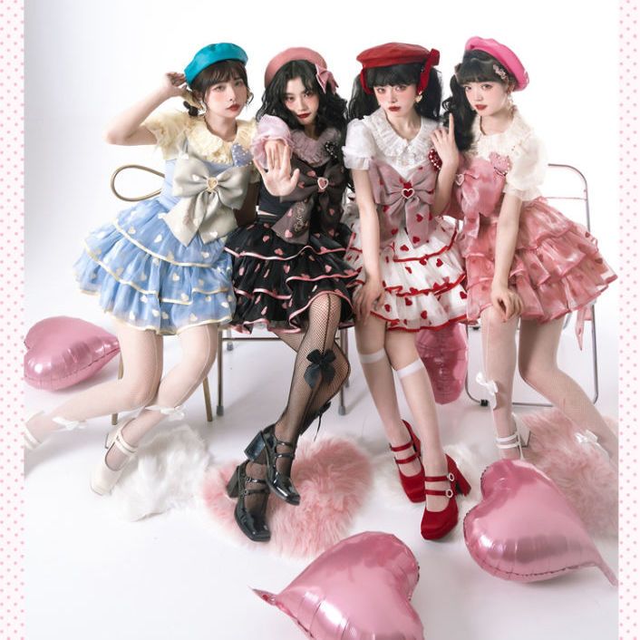 ロリータサマーシュガーハートJskスカートホルターかわいいアイドルロリータ