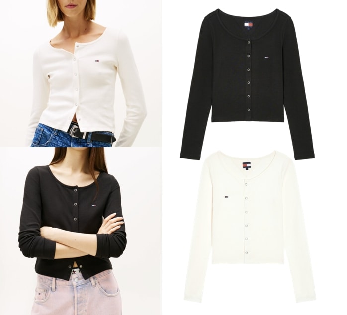 Snap Button T-Shirt (T32G0TTO01TWT2)