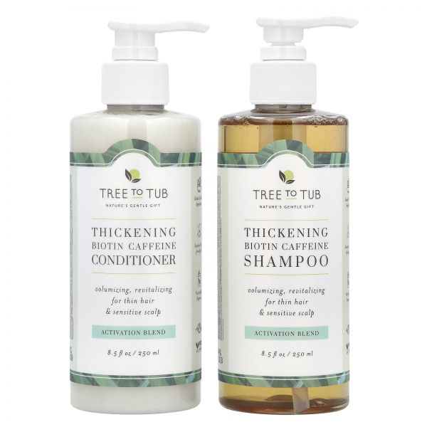 , Thickening Shampoo & Conditioner Set, Soapberry, 2 Piece Set, 8.5 fl oz 250 ml Each