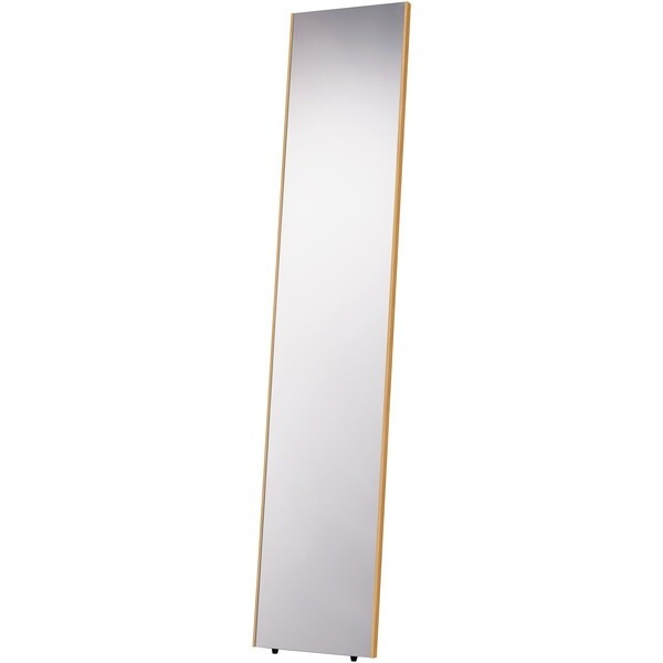 N-7225 軽くて割れない壁掛けミラーII 木目調ナチュラル 30×150