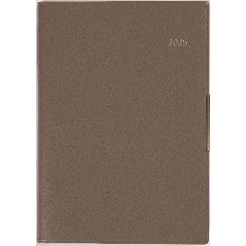 （まとめ買い）高橋書店 2025年 手帳 No.231 フェルテ 1 B6判 週間ブロック式＆月間ブロック式 グレージュ [x3]