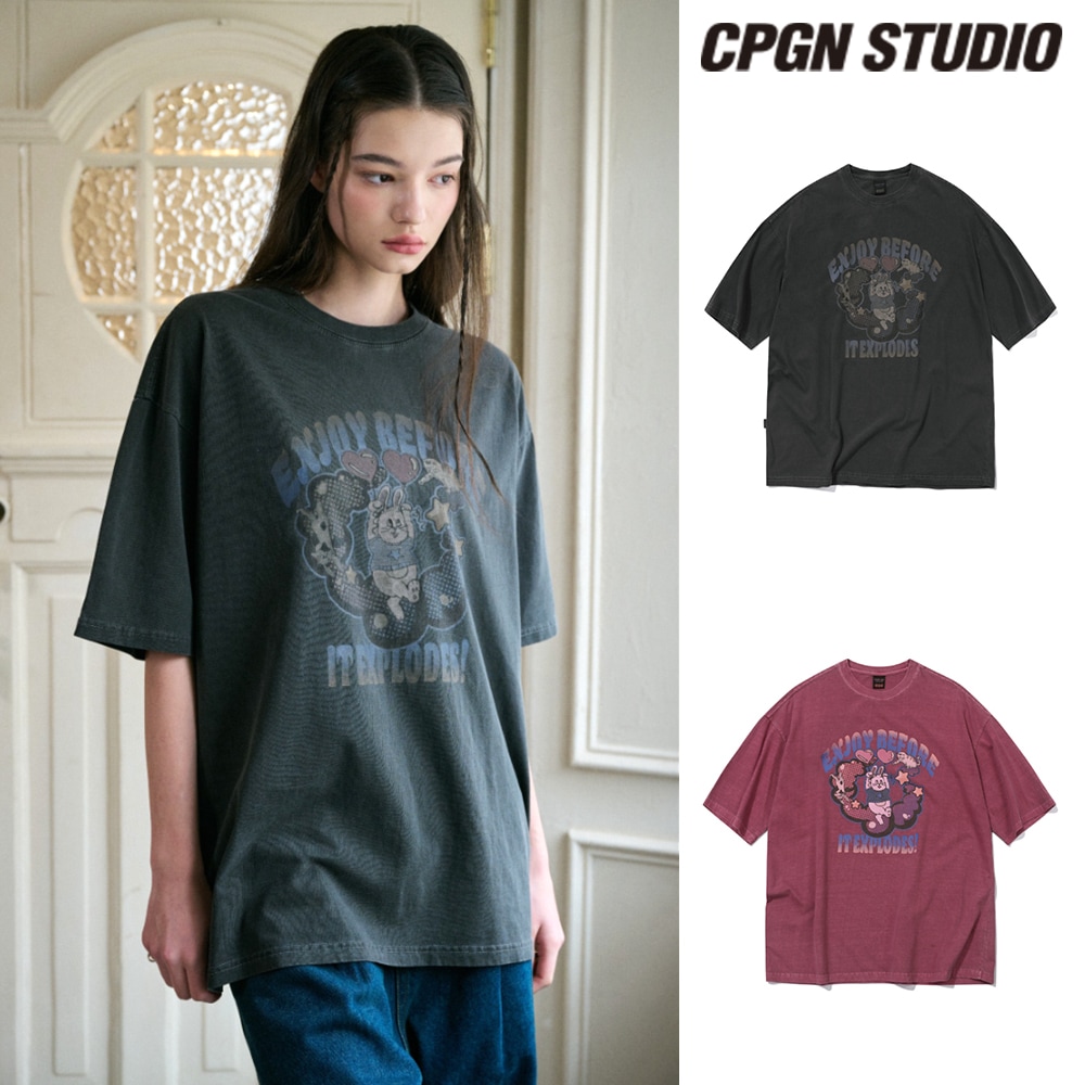 【CPGN STUDIO】 Explore Bunny Pigment Short Sleeve Tee