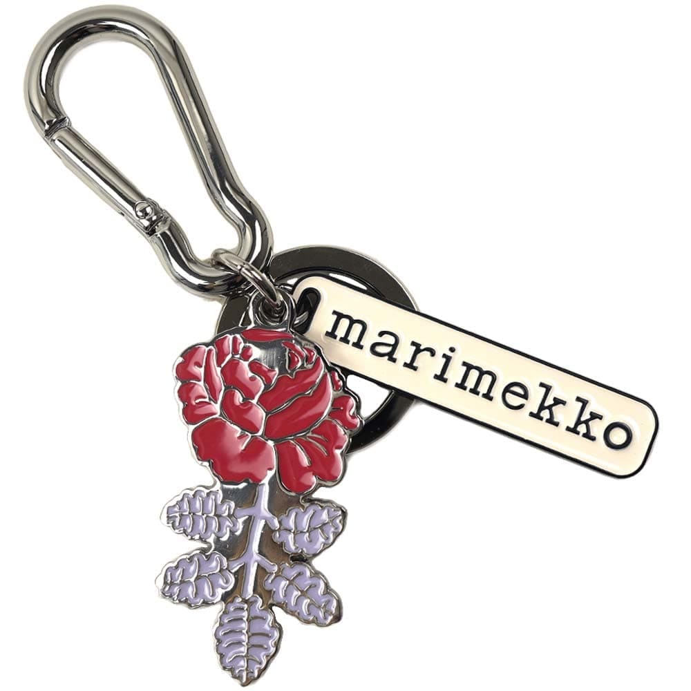 マリメッコ キーリング プハルス ヴィヒキルース キーチェーン ライラック ピンク marimekko Puhallus Vihkiruusu Key Chain 094174 430 094174