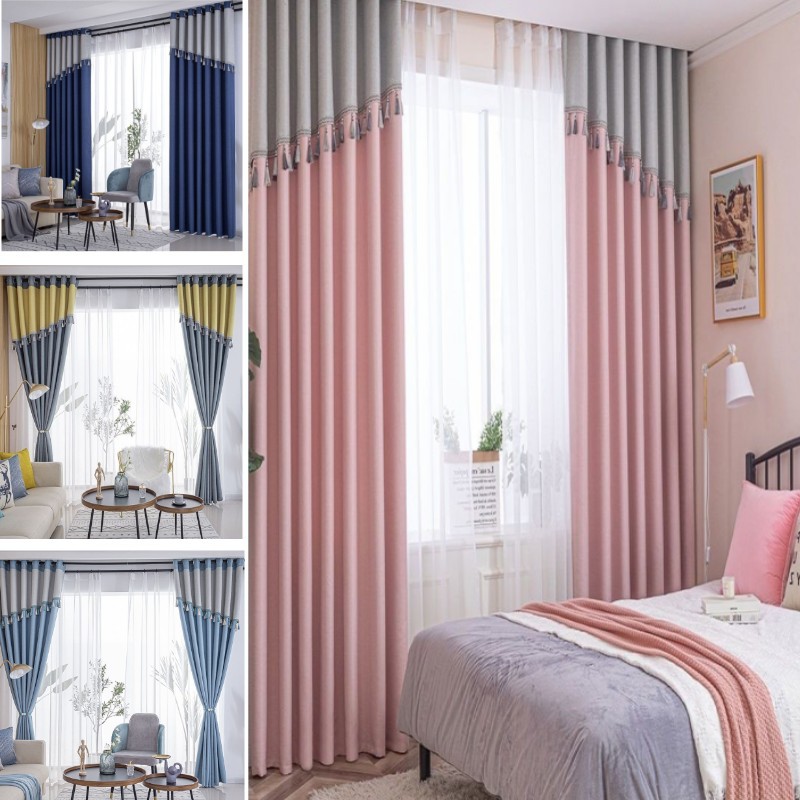 2点セット韓国ファッション 遮光カーテン 寝室のカーテン 断熱 遮光 省エネ レースカーテン UVカット防音 インテリア雑貨 高級 部屋の組み合わせ現代風シンプル 5,518円