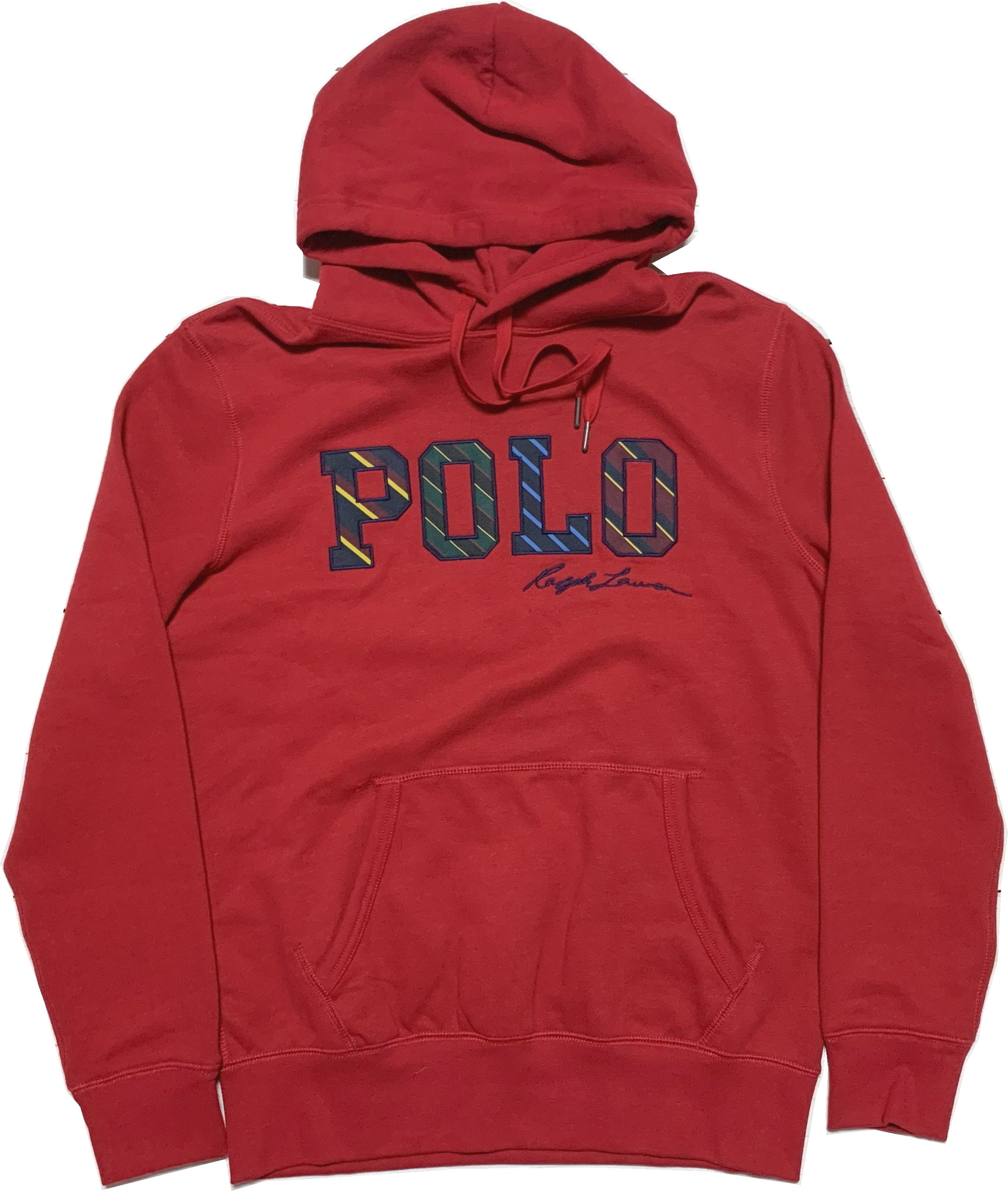 LA直輸入 ラルフ メンズ スウェットパーカ レッド プルオーバー パッチ付き sweat parka 1343