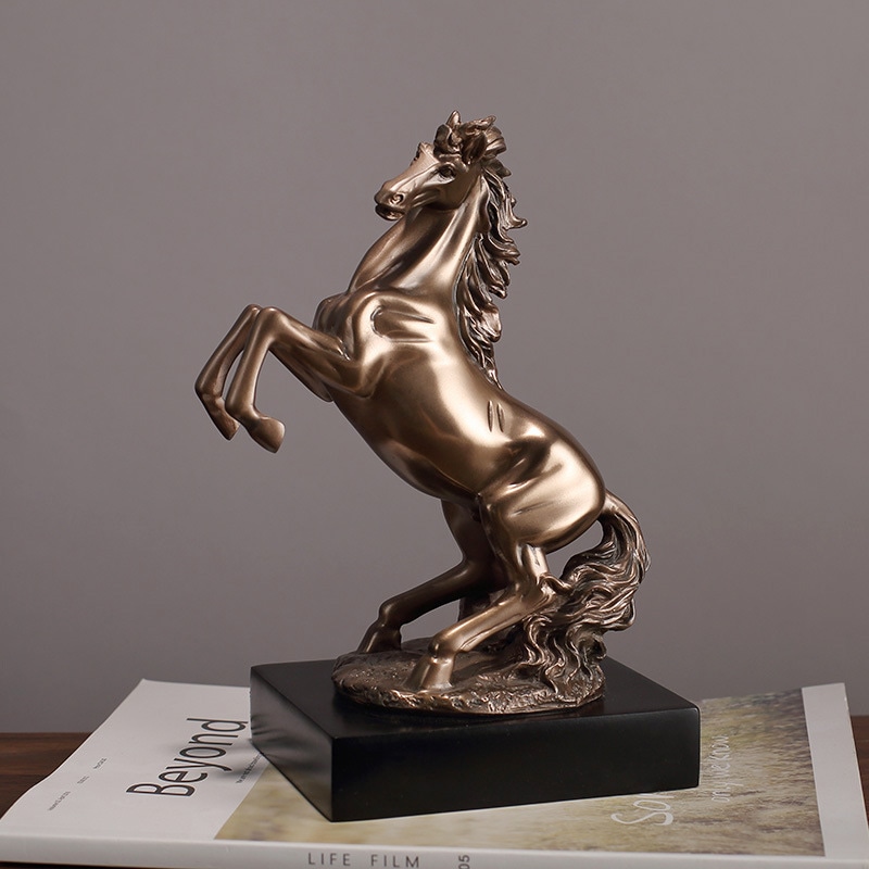 ブロンズ風 馬の彫刻オブジェ