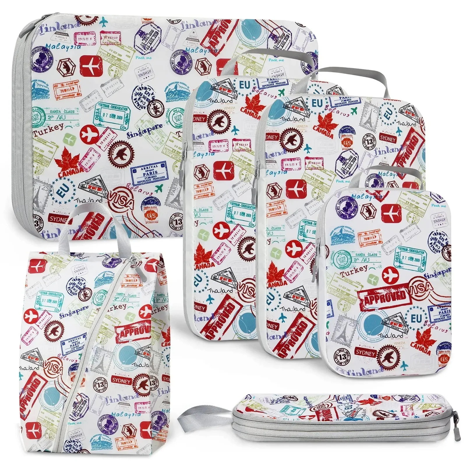 旅行用収納バッグ 荷物 折りたたみ式ケース 拡張可能なアクセサリー付き 6ユニット