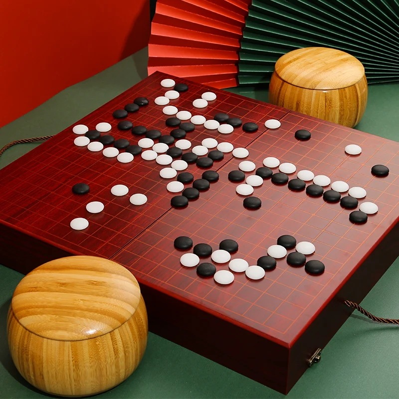 WEIQI-大人と子供のための木製ボードゲーム,チェス付きの豪華な家族のゲーム