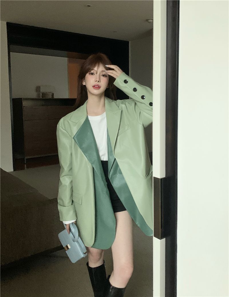 ジャケット ライダースジャケット フェイクレザーライダースジャケット