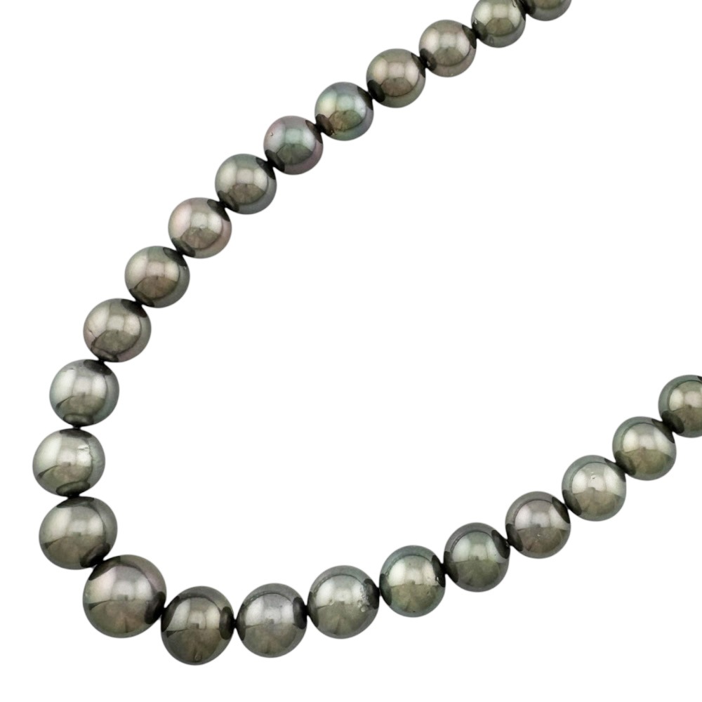 ミキモト ネックレス 18金 K18ホワイトゴールド クロチョウ MIKIMOTO 中古 美品