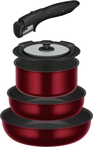 サーモス デュラブルシリーズ 取っ手のとれるフライパン5点セットDA IH・ガス対応 ディープレッド フライパン・鍋は食洗機対応 KSD-5A DR