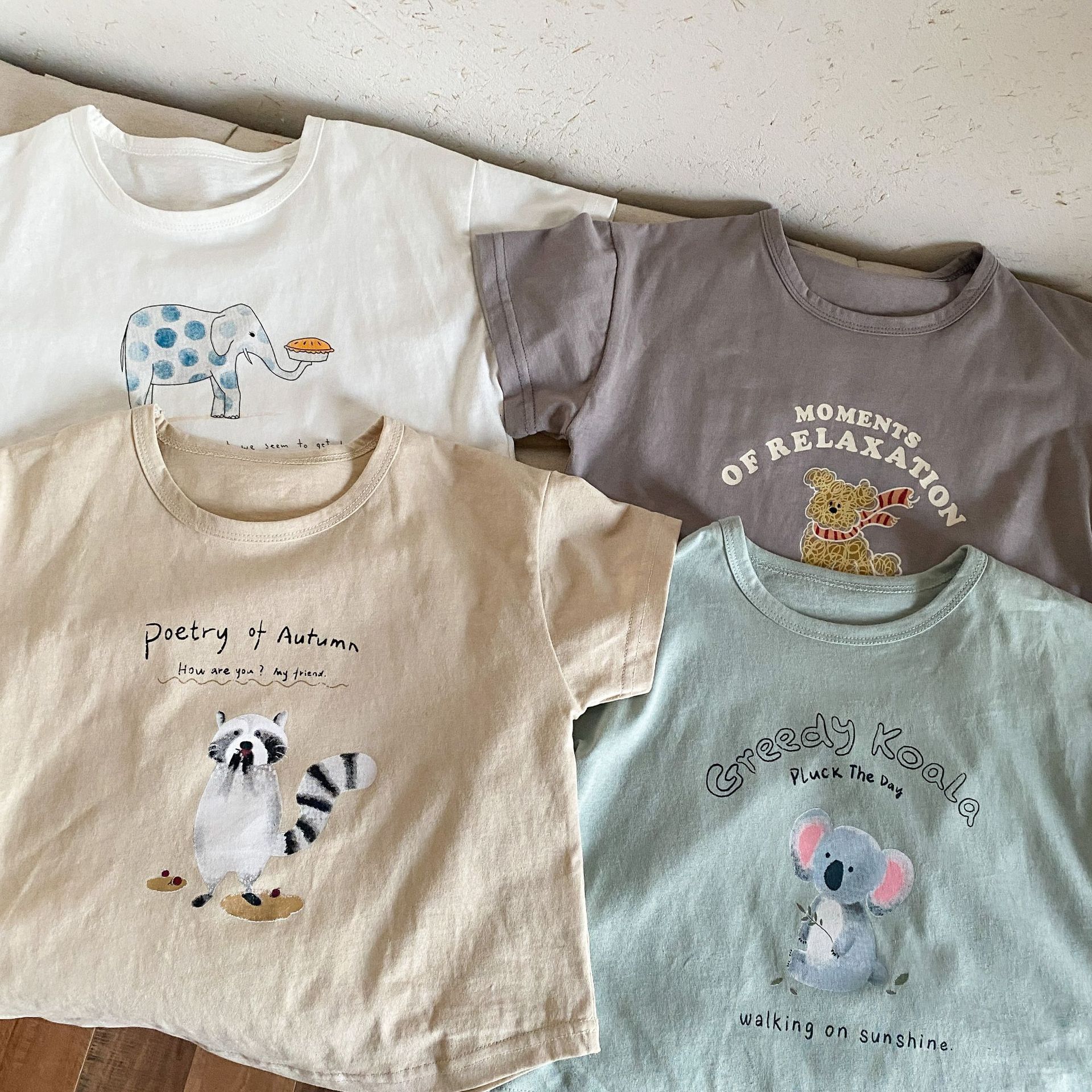 [シャツ]子供シャツ 子供の半袖シャツの女の子のス男の子のの緩いシャツ