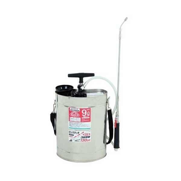 藤原産業 ロングタッチ肩掛半自動噴霧器 9L ジュシポンプ