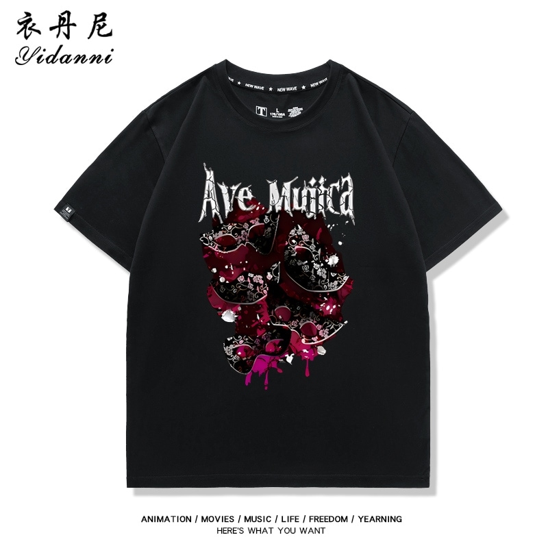 WayV  Tシャツ　ベラ KANJI LOGO V NECK VELOUR PULLOVER TEE BLACK – BlackEyePatch