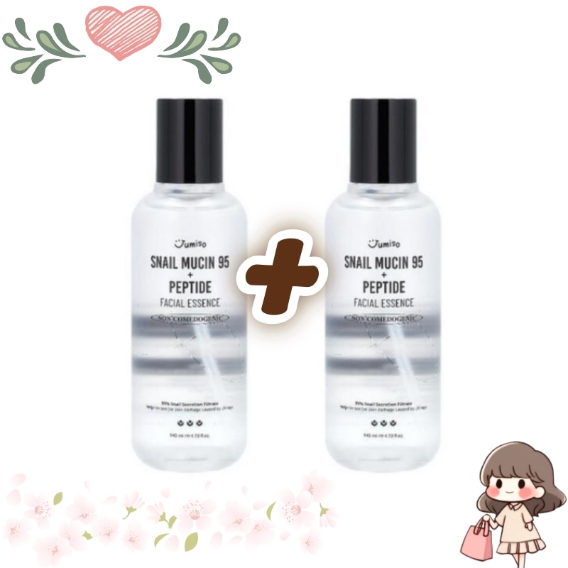 [NEW][1+1]スネイルミューシン95+ペプチドフェイシャルエッセンス140m// 韓国コスメ/ 人気化粧品/ 韓国人気/ 水分/ 保湿/ 鎮静/ 低刺激 / 敏感肌/ スキンケア/ 潤い/乾燥/