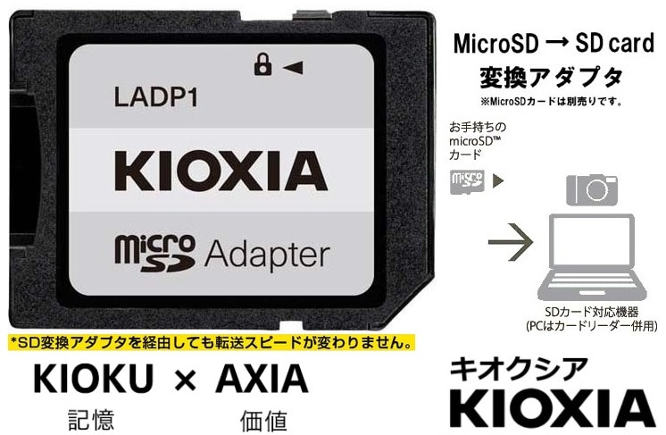 Qoo10] Kioxia SDカードアダプター microSDから : PC周辺機器