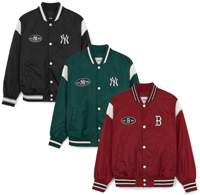 肩配色 バーシティジャケット