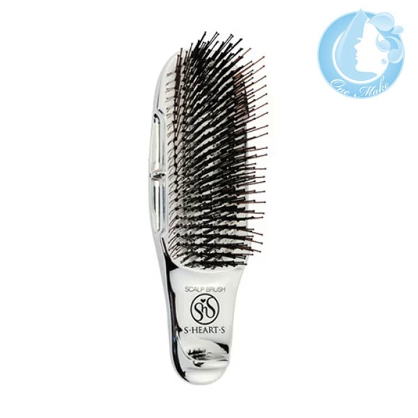 スカルプブラシ プリュス シルバー（ショート）【専用スタンド付き】