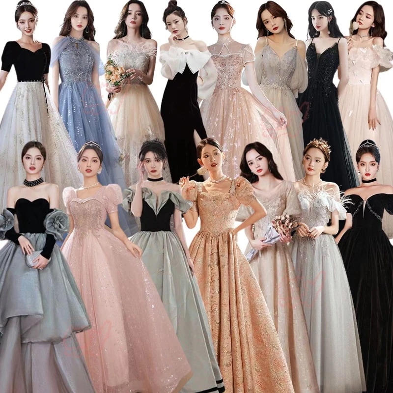 本日限定 ドレス 韓国ファッション エレガント 高級感 Aライン スパンコール 一字肩側開深い Vネック 結婚式 成人式誕生日 演奏会 花嫁 司会 忘年会 正式な場合 イブニングドレス ワンピース