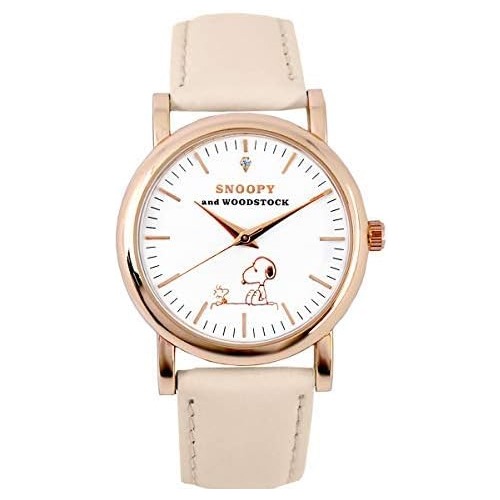 Qoo10] peanuts 天然ダイヤモンドスヌーピー 腕時計 大人 : 腕時計