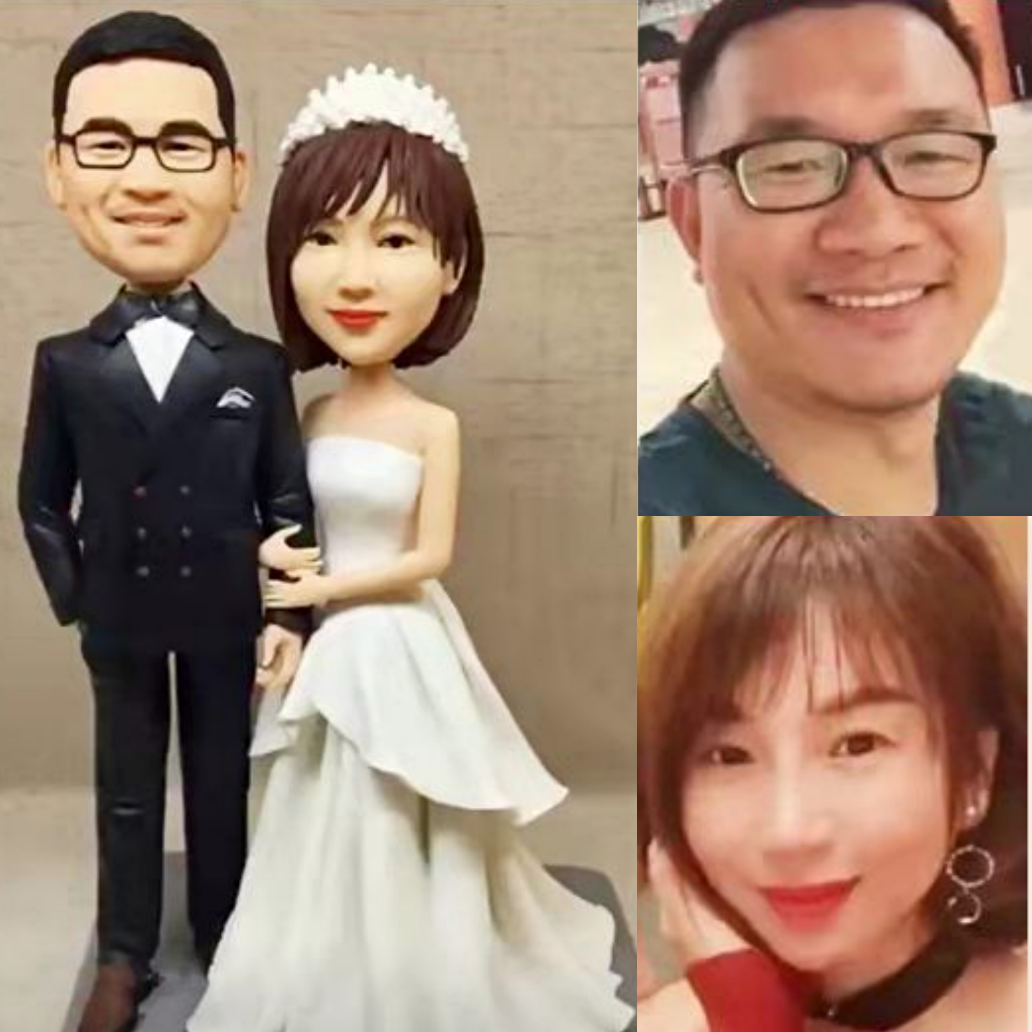 【オーダーメイド】3D肖像画 似顔絵 人形 フィギュア 結婚祝い 周年記念日 カップル 彼氏 彼女 夫婦 両親 贈呈品 記念品