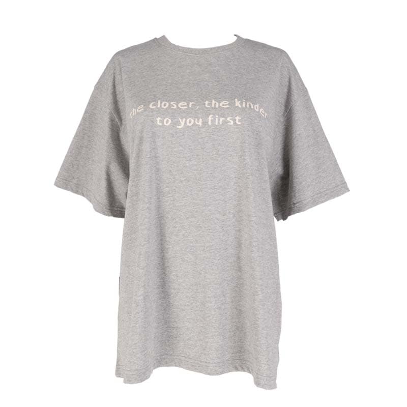 カインドオーバーサイズ半袖Tシャツ（メランジグレー）